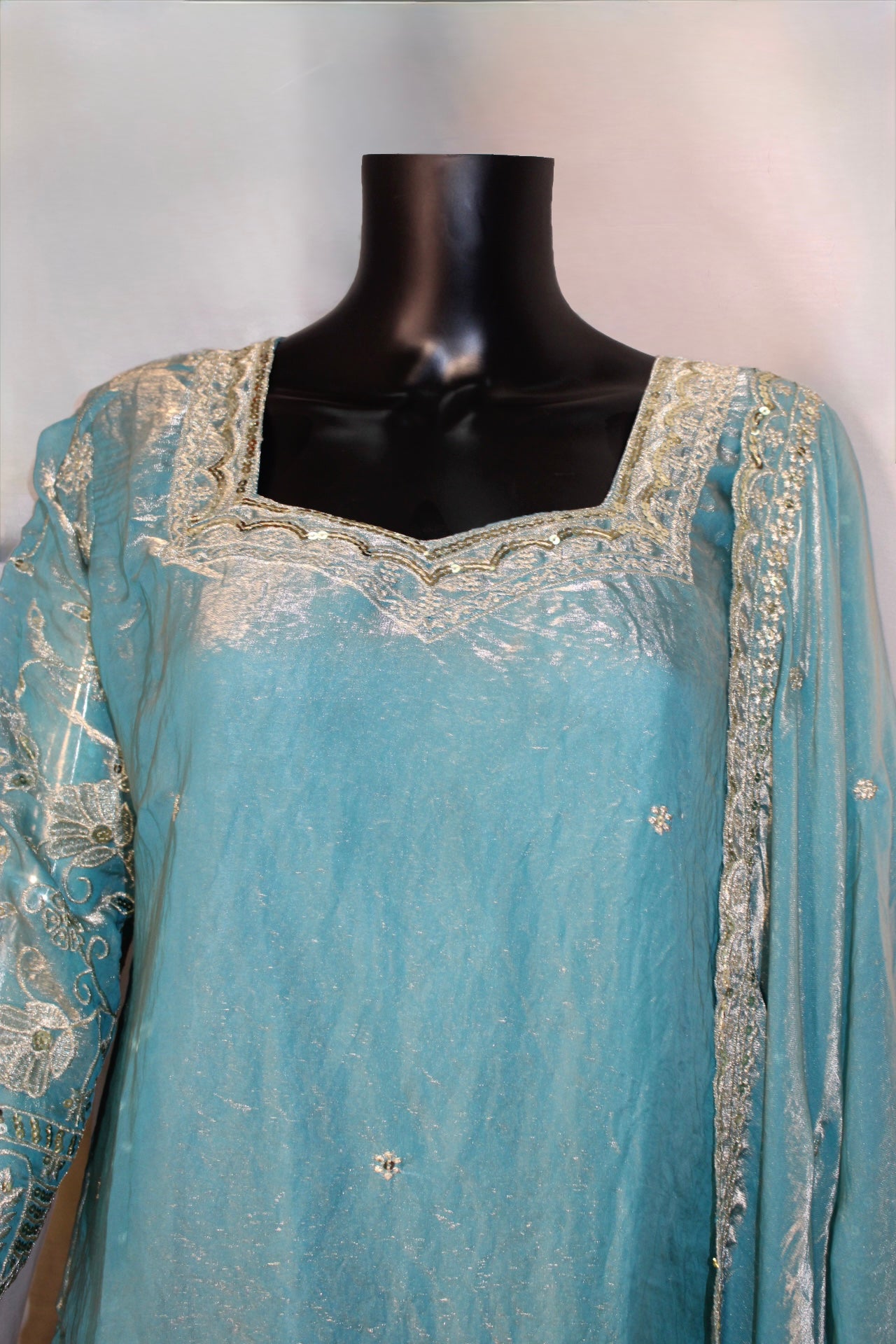 Blue Embroidered Panjabi Set